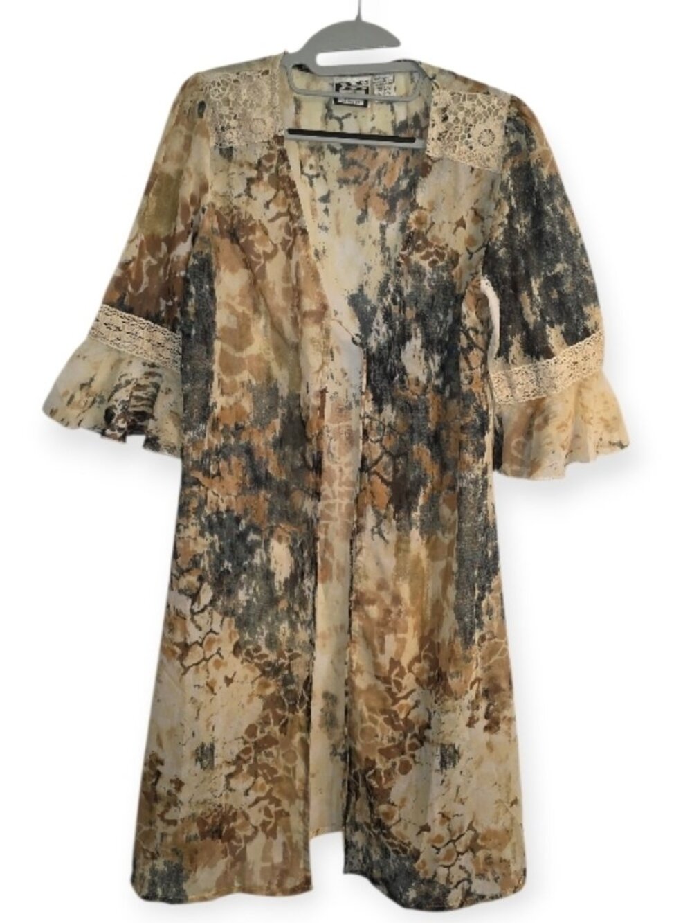Vintage Take Two Kimono Beach Cover Lingerie Gorpcore Artsy Animal Print Flirty